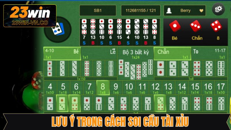 Cách Soi Cầu Tài Xỉu Chuẩn Xác Được Cao Thủ 23Win Chia Sẻ 4 Theo dõi điểm xúc xắc khi đặt cược