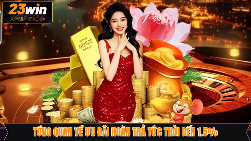 Ưu Đãi Hoàn Trả Tức Thời Đến 1.5% - Cơ Hội Đổi Đời Tại 23Win 2 Tìm hiểu bao quát về ưu đãi hoàn trả tức thời đến 1.5%
